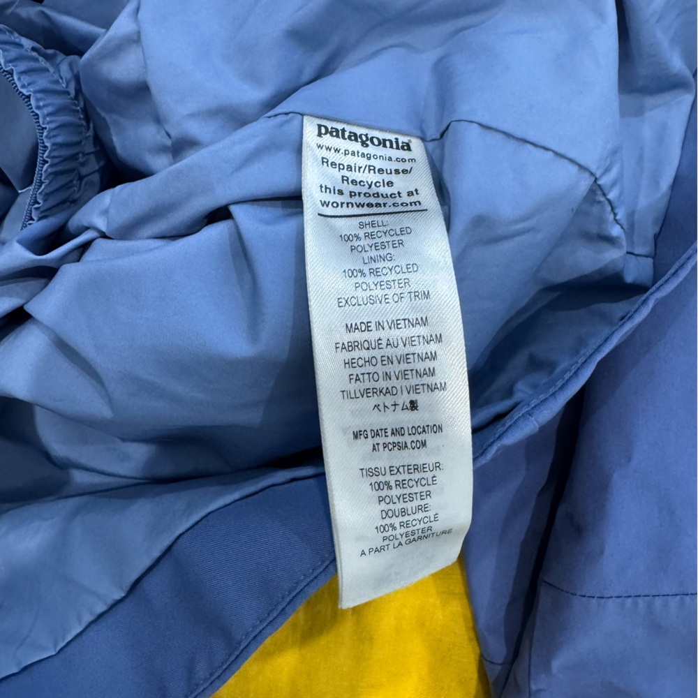 Patagonia Kids Goretex Snowboard Ski Blue Storm Shift Jacket Medium 10 Yr Recco - Picture 8 of 10